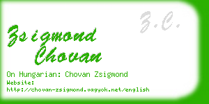 zsigmond chovan business card